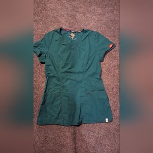 Dickies XXS Scrub top- emerald green